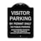 Signmission Designer Series-Visitor Parking By Permit Only No Public Parking, 24" x 18", BS-1824-9741 A-DES-BS-1824-9741 - alternate 1